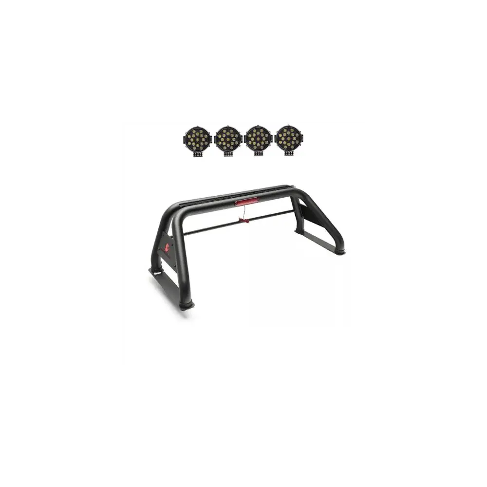 Classic Roll Bar Kit w/ Lights - Black Steel - BLKRB001BK-PLB